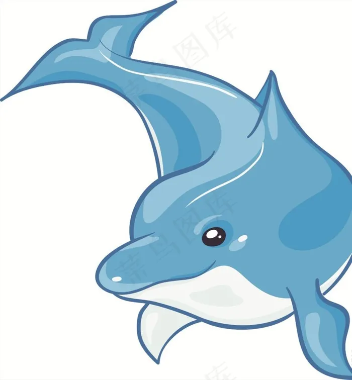 卡通动漫小海豚图片cdr矢量模版下载