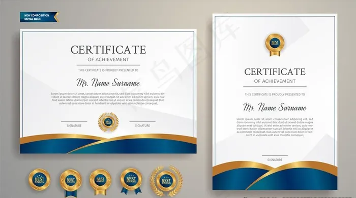 证书图片ai矢量模版下载