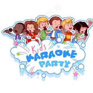 卡通唱歌儿童图片