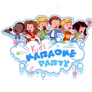 卡通唱歌儿童图片