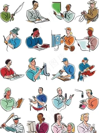 矢量人物大集合图片