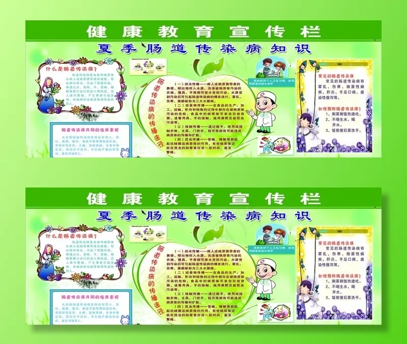 健康教育宣传栏图片(6803X2835(DPI:72))psd模版下载