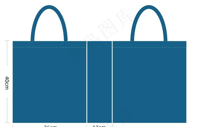 帆布袋平铺尺寸图图片ai矢量模版下载