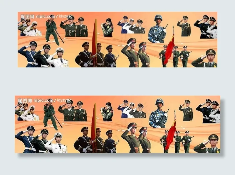 三军图片(11811X3576(DPI:300))psd模版下载