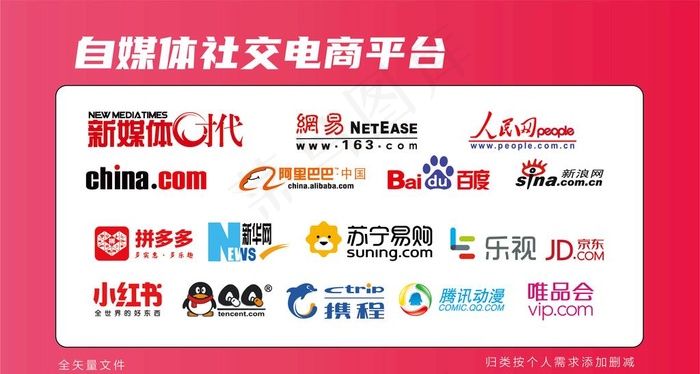 社交软件logo图片ai矢量模版下载