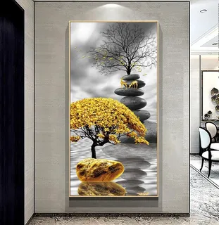 石来运转玄关装饰画图片 石来运转玄关装饰画图片