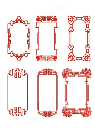 复古中式方框图片