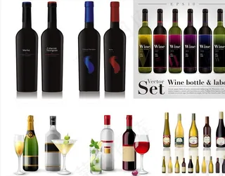 酒瓶红酒杯子图片