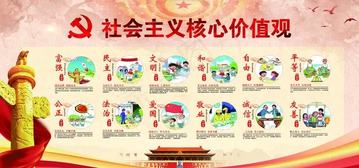 图说价值观图片(6803X3401(DPI:72))psd模版下载