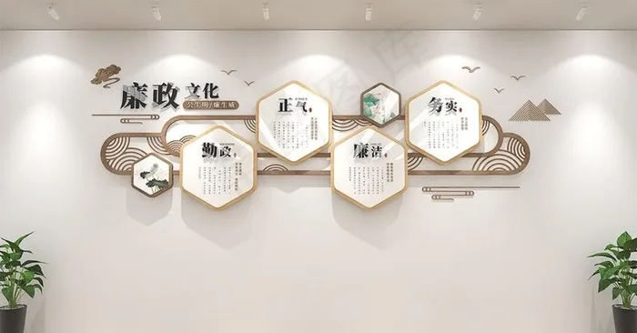廉政文化墙图片cdr矢量模版下载