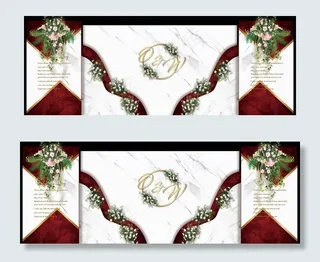 红白色婚礼设计图片