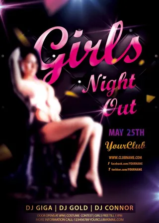 美女夜店海报图片