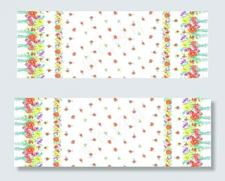 花边双边花图片