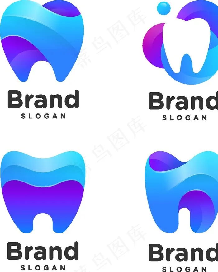 牙齿logo图片eps,ai矢量模版下载