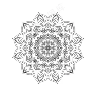 黑白圆盘花纹图片 黑白圆盘花纹图片