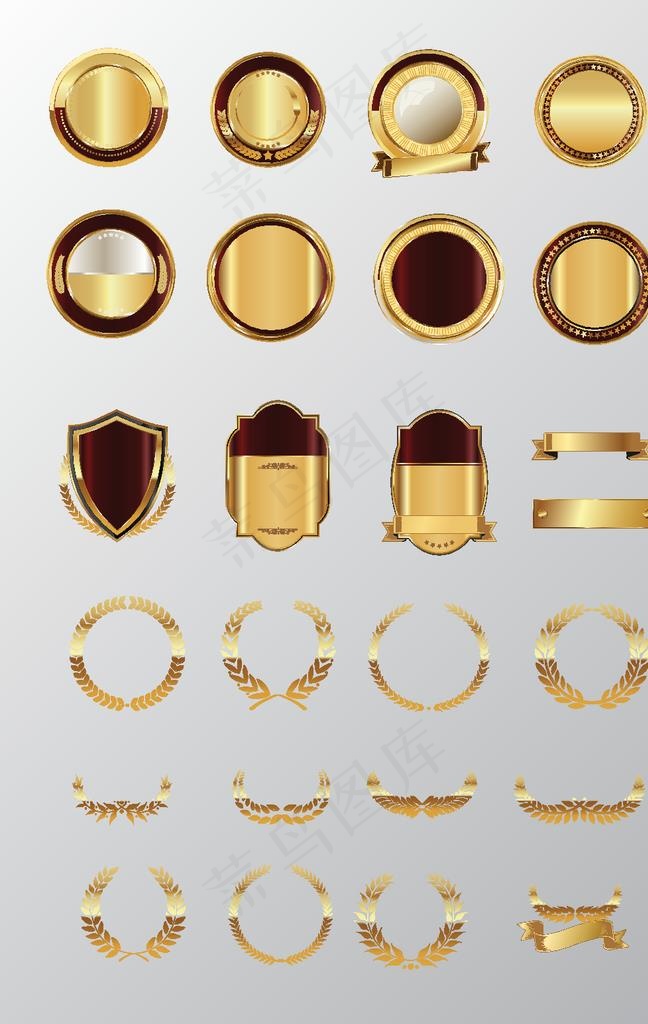 金色徽章图片