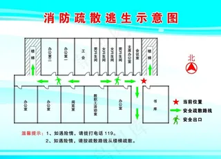 消防疏散逃生示意图图片