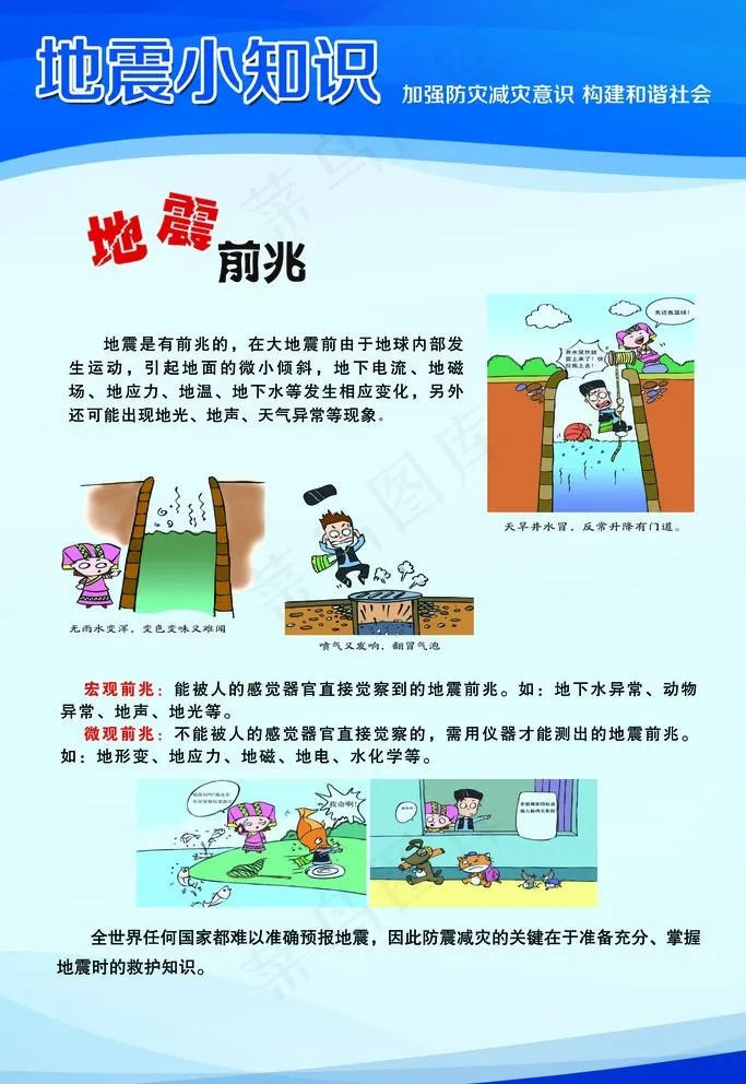 地震常识 地震知识图片psd模版下载