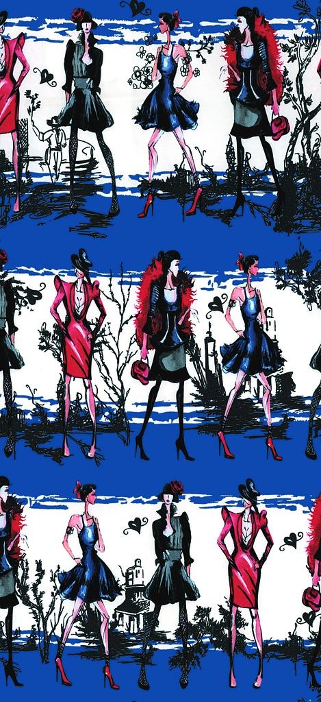 时尚美女插画图片