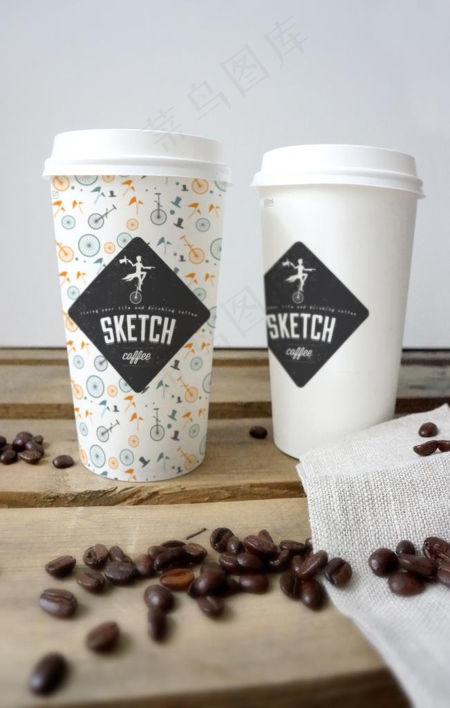 奶茶杯子样机图片