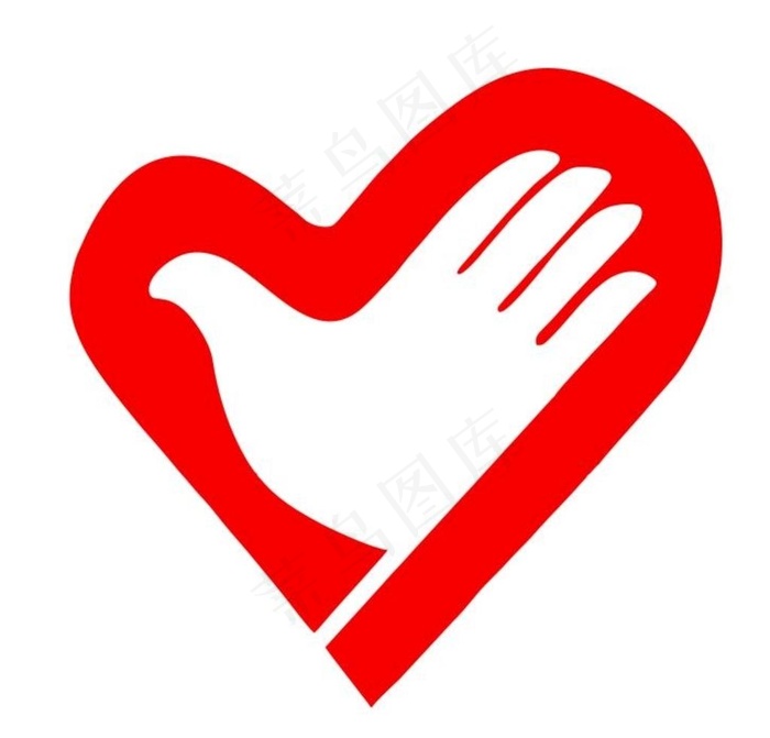矢量爱心手图片
