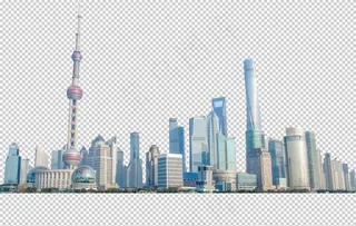 城市建筑剪影图片