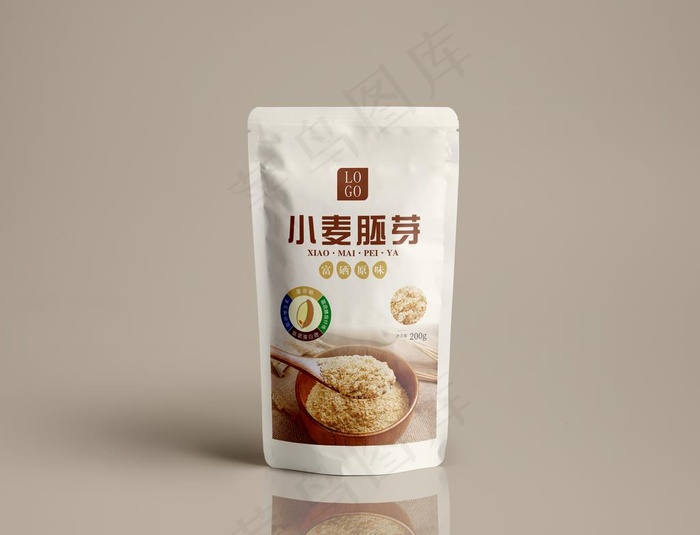 小麦胚芽塑料包装袋源文件设计稿图片cdr矢量模版下载