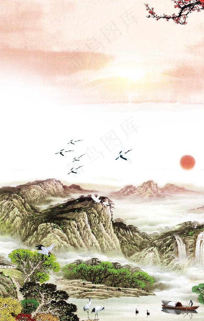 梅花素材 中国风图片(1667X2500(DPI:150))psd模版下载