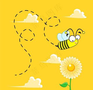 卡通蜜蜂插图图片