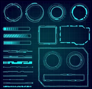 矢量科技感边框元素图片