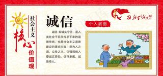 核心价值观  诚信图片
