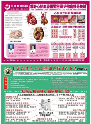心脑血管疾治疗宣传单图片