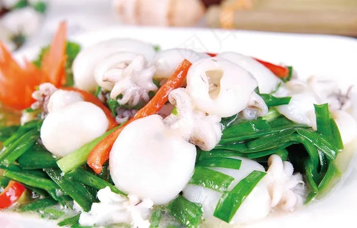 韭香墨鱼仔图片