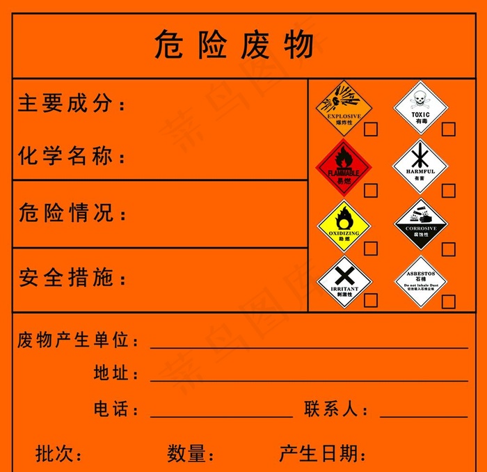 危险废物图片