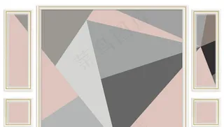 边框几何造型背景墙图片