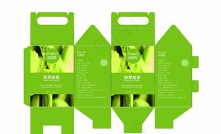 抹茶曲奇包装展开图图片