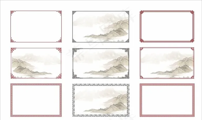 边框相框图片ai矢量模版下载