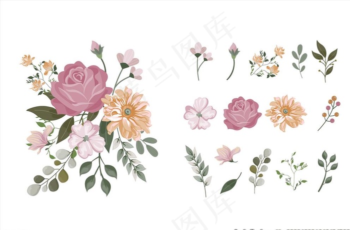 插画花图片