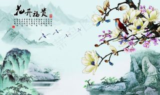 装饰画背景墙图片