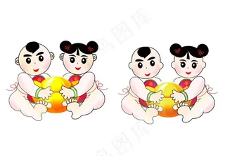 娃娃形象标志图片