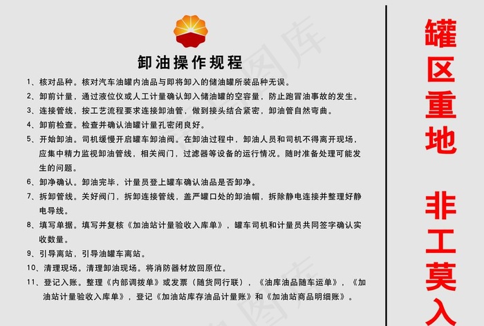卸油操作规程图片psd模版下载
