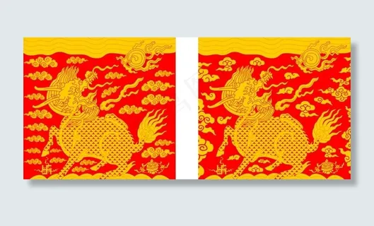 大明织金麒麟补子图片