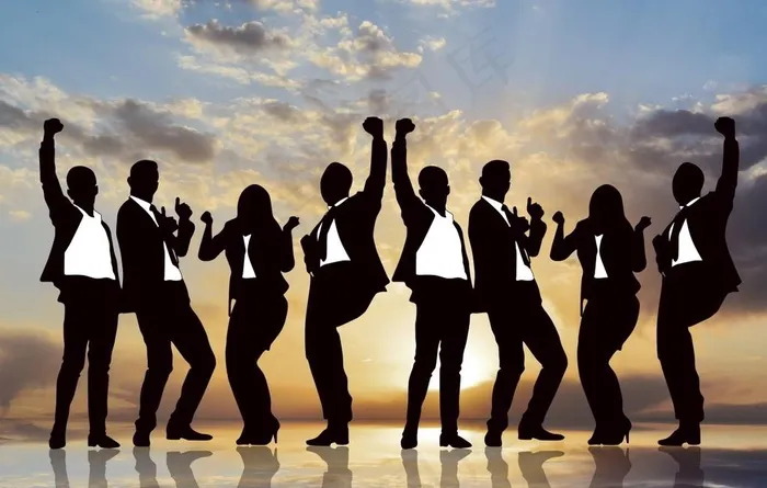 人物剪影图片psd模版下载