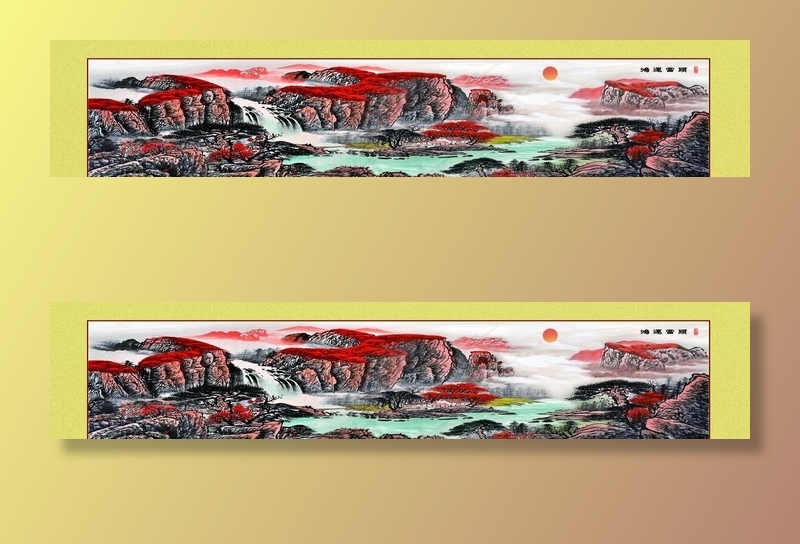 鸿运当头图片(14144X3215(DPI:163))psd模版下载