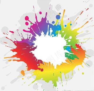 彩色喷溅涂鸦图片