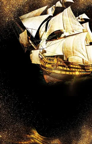 黑色杨帆起航图片