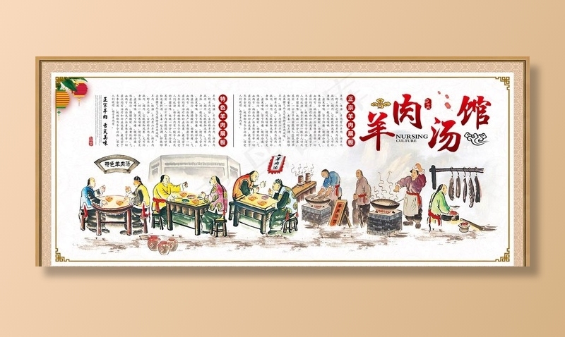 复古怀旧羊肉汤馆图片(7087X3240(DPI:300))psd模版下载