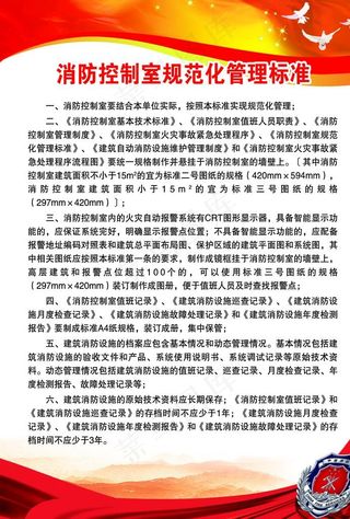 消防控制室规范化管理标准图片