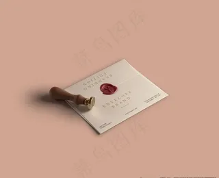 信封封蜡样机印章样机图片