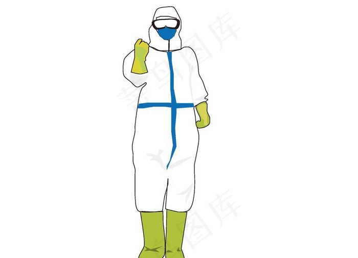 抗疫防护服素材图片